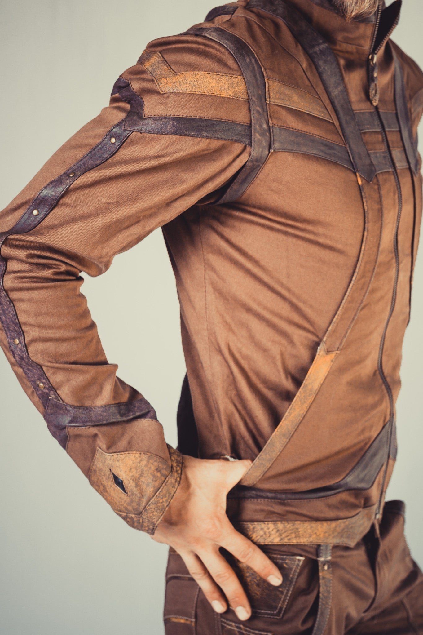 Taurid stretch denim mens cut jacket - anahata designs