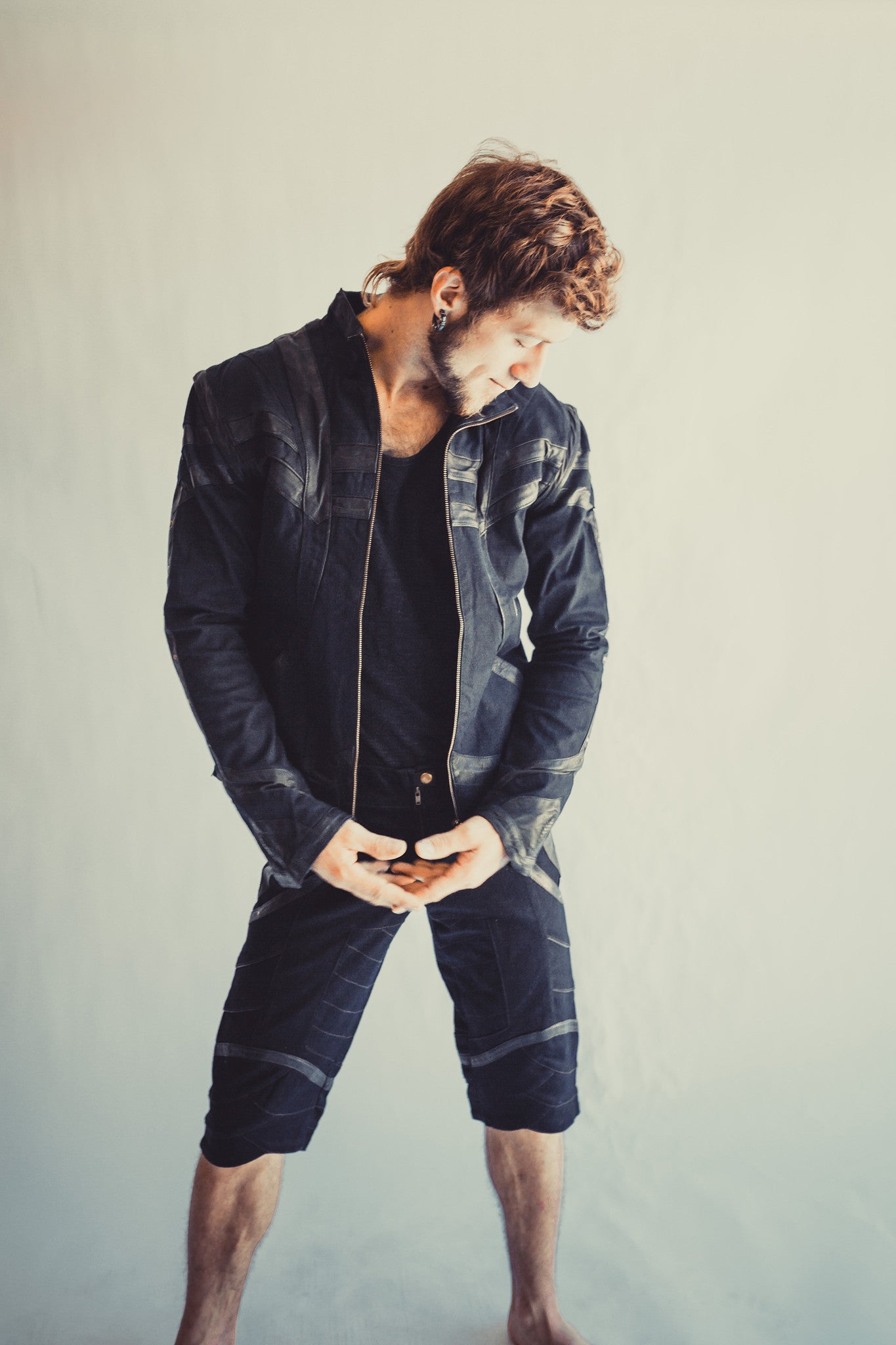 Taurid stretch denim mens cut jacket - anahata designs