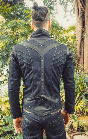 Taurid stretch denim mens cut jacket - anahata designs
