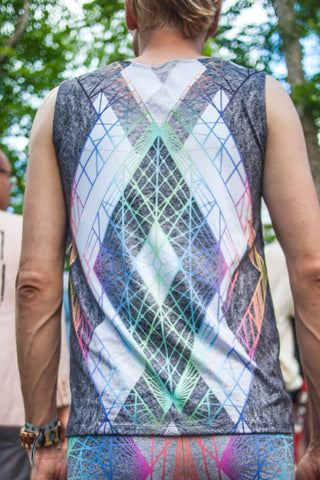 Techno Unicorn unisex tank top by Jodi Sharp - anahata designs