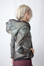 Victory Python edition leather jacket womens cut - anahata designs